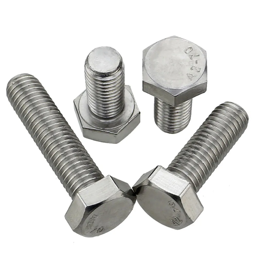 1/5/10pcs M4-M12 L=6-100mm A2 304 Stainless Fine Tooth External Hex Hexagon Screws Left Thread Hex Head Bolts Reverse Tooth Bolt