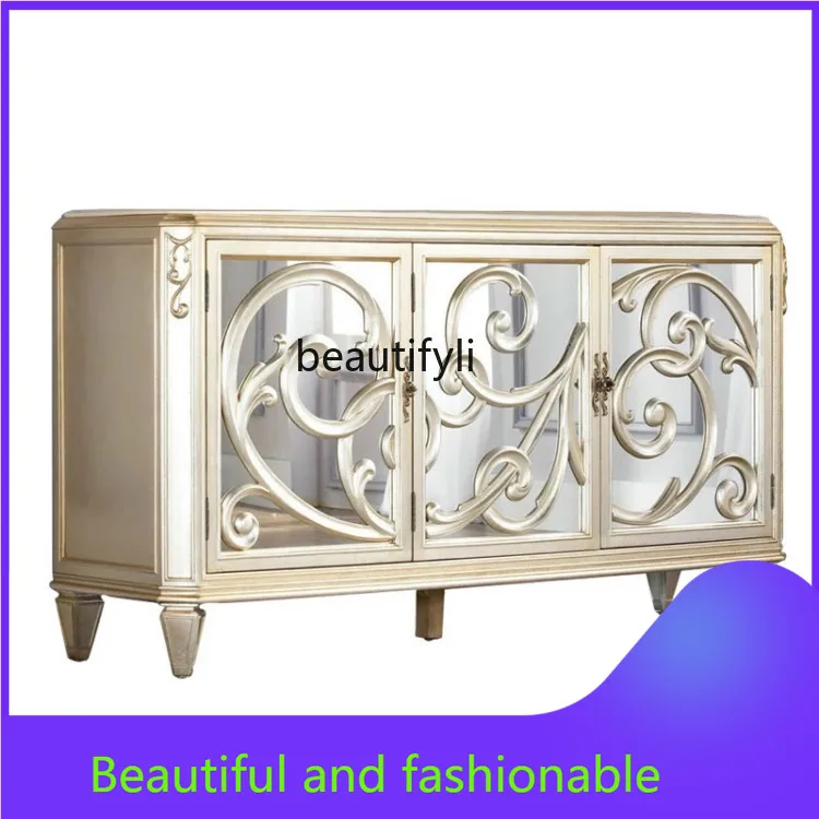 

European and American Style Boutique Dining Side Tea Cabinet Hallway Partition Floor Cabinet New Classical