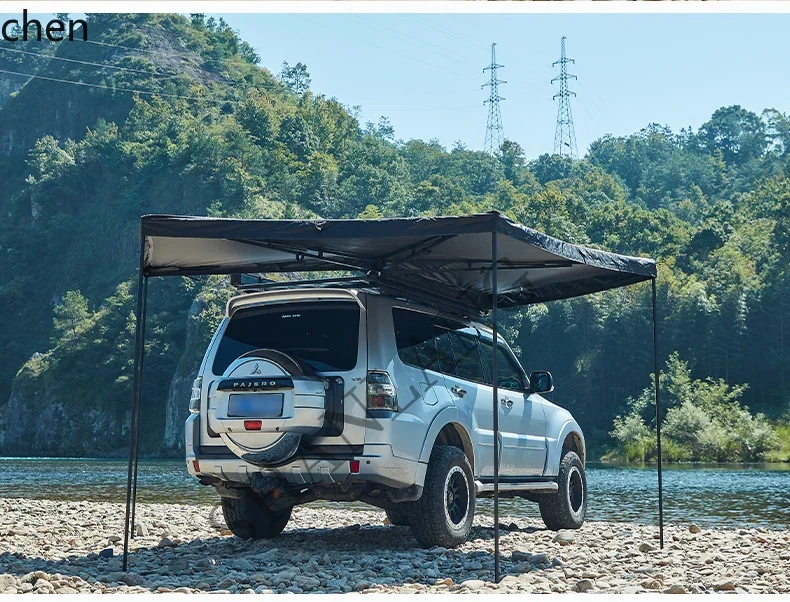 Z31-270 degree fan-shaped double-pole speed driving side canopy r protection outdoor self-driving tour rear car tent side tent