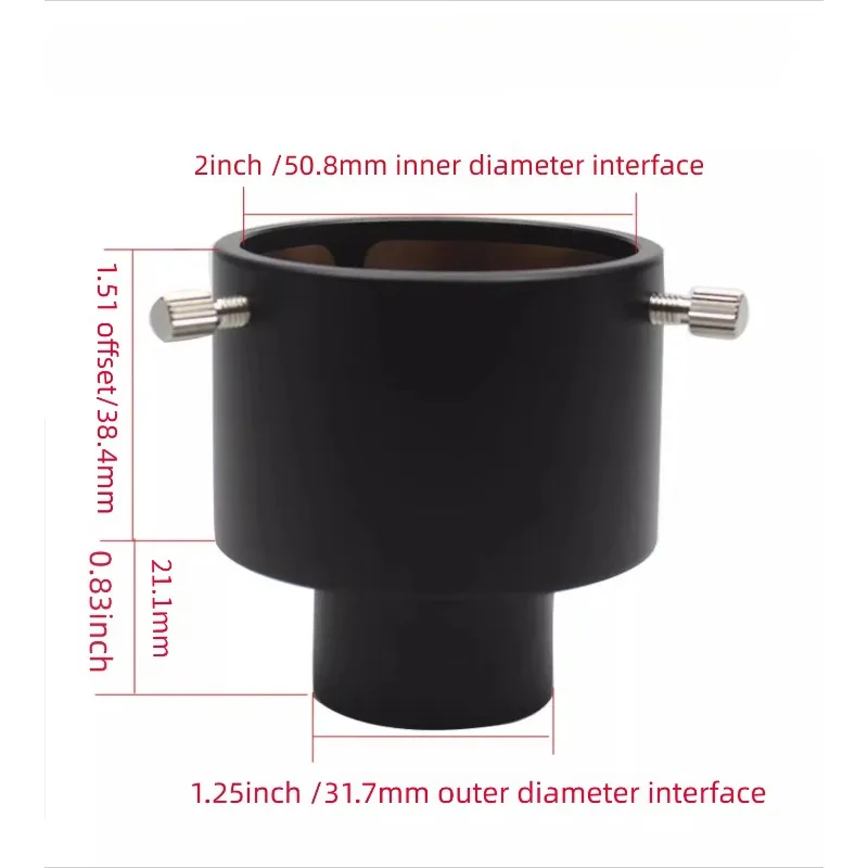

1.25 inch to 2 inch adapter eyepiece adapter ring telescope adapter 31.7mm to 50.8mm