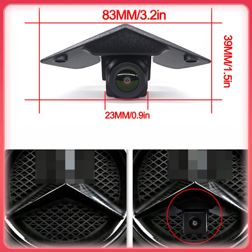 HD AHD 1080P Logo Fisheye Car Front View Camera For Mercedes Benz Vito A B C E G GL SLK GLK SL S V X W166 W176 W205 W212 Class