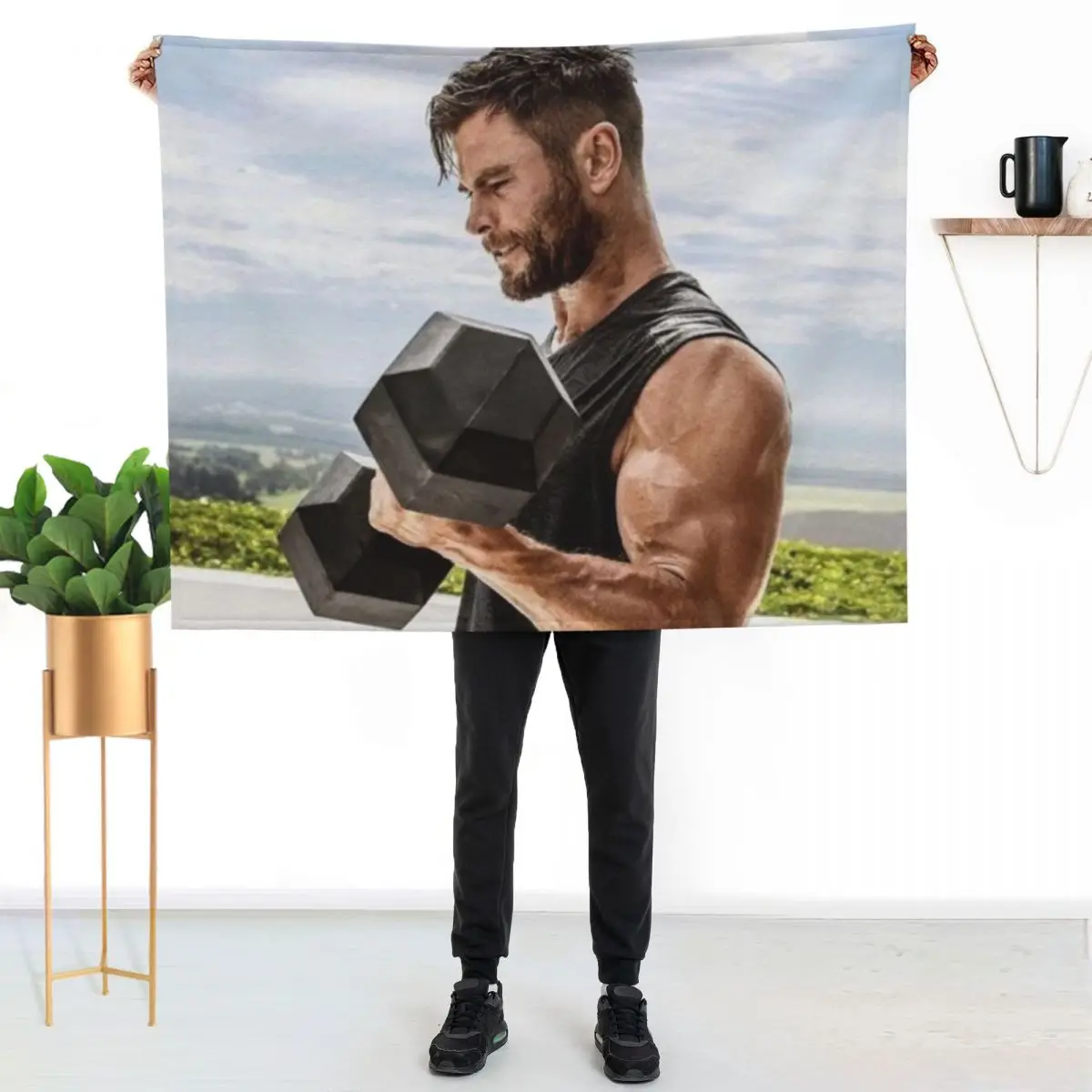 

Chris Hemsworth Throw Blanket Men's Soft Warm Throw Blanket for Couch