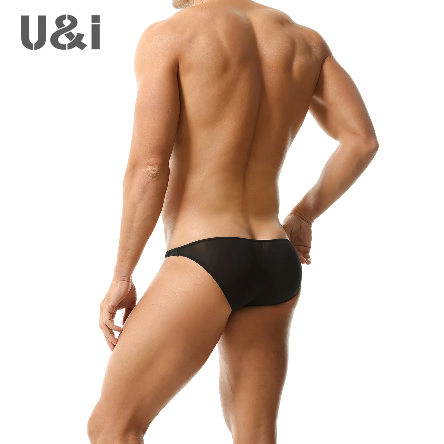 

U&I underwear men's trend personality ultra-thin transparent nylon youth low-rise bumpy sexy men's briefs