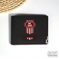 KENWORTH LOGO CANVAS BI FOLD WALLET MEN AND WOMEN BUSINESS STYLE LIGHTWEIGHT DURABLE EVERYDAY USE HIGH END FASHION SIMPLE DESIGN