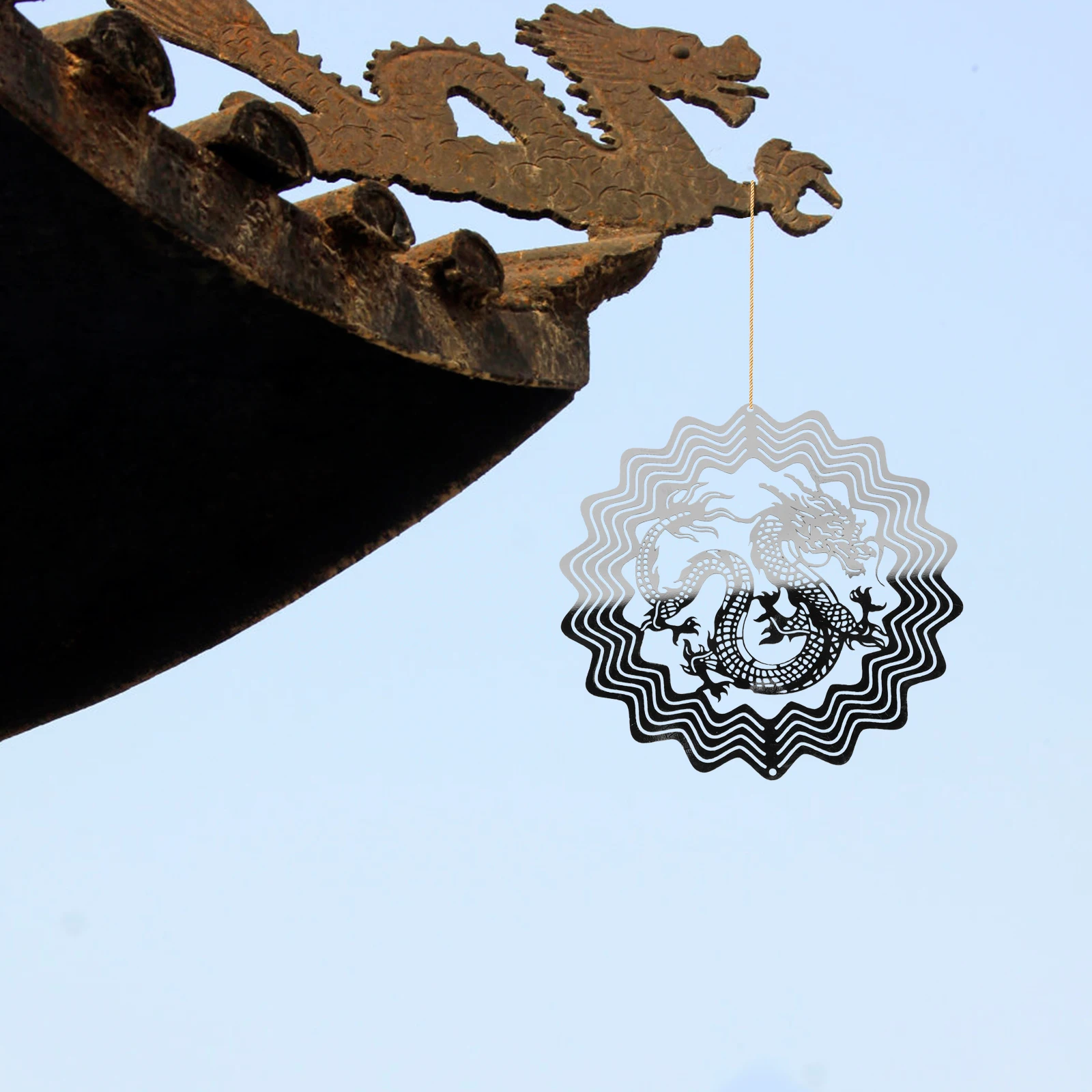 

Dragon Design Wind Spinner Outdoor Hanging Decor For Outdoor Hanging Decor Garden Home Hotel Light Decorative Sculpture