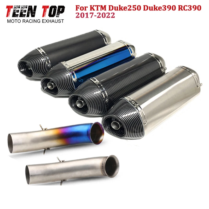 

Выхлопная система Slip-on для мотоциклов KTM 250 390 Duke RC390, глушитель 51 мм, соединительная труба, хвостовая труба