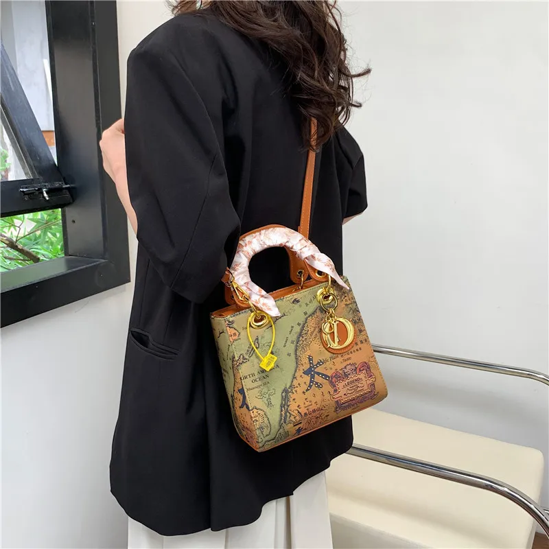 

Стильная минималистичная винтажная сумка-шоппер премиум-класса, женская кожаная уникальная сумка через плечо, однотонный дизайн большой вместимости