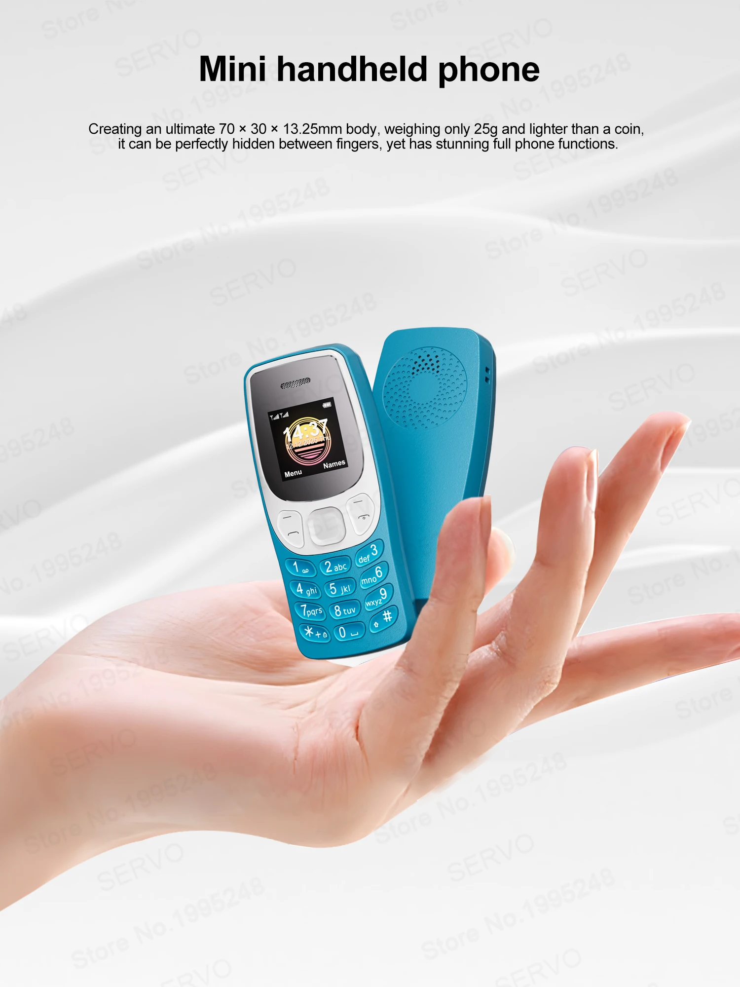 SERVO BM80 2G GSM Mini Mobile Phone Dual SIM Standby Magic Voice Bluetooth Dialer Call Recording Small Backup Cellphones Type-C