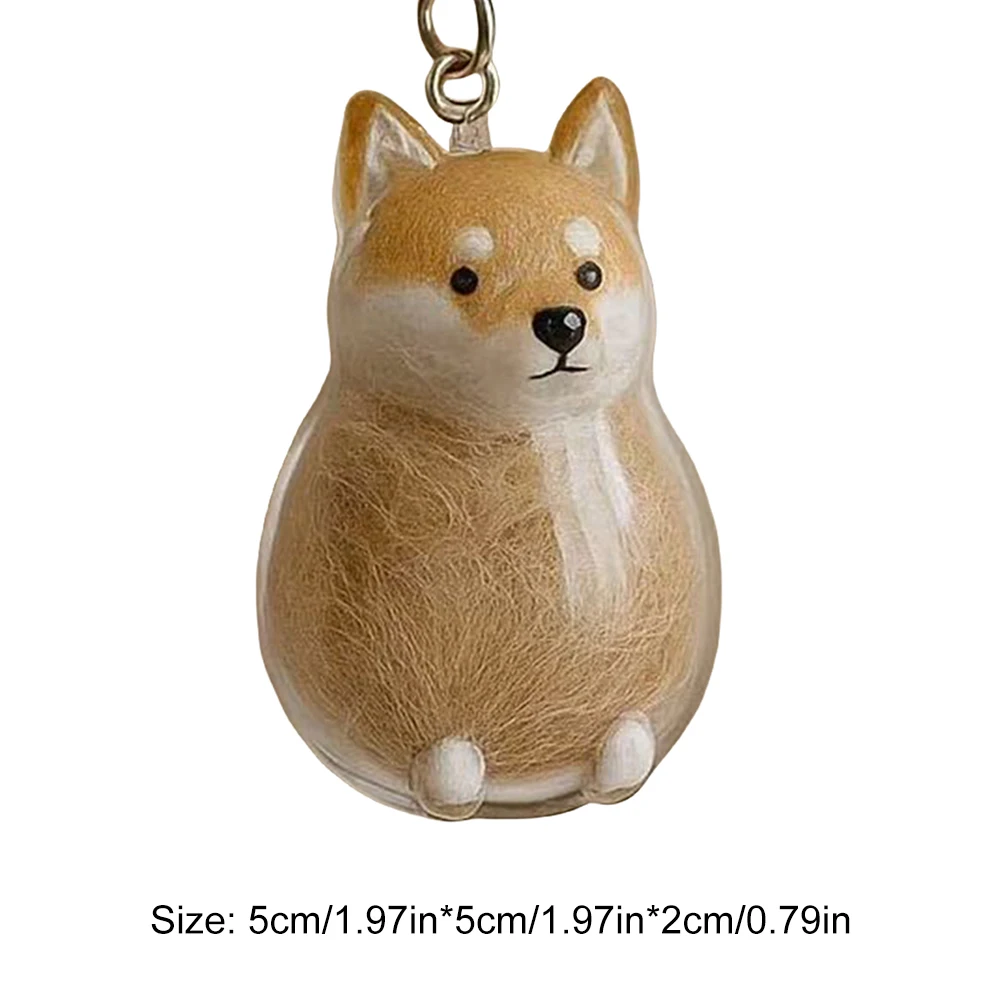 Dog Hair Collector Keychain Waterproof Transparent Bottle Charm Wear Resist Memorial Storage Box Portable Pet Memory Capsule