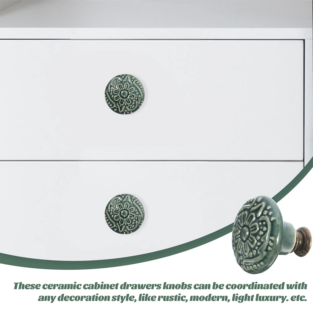 

10pcs Cabinet Door Handles Drawer Knobs Sky Blue Ceramic Furniture Hardware Wardrobe Dresser Pulls Suitable Kitchen Bedroom