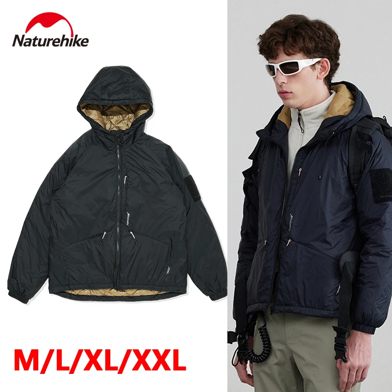 Naturehike 800FP Ultralight Thicken Down Jacket Outdoor Winter Warm Camp Hiking Travel Breathable White Goose Down Jacket Coat