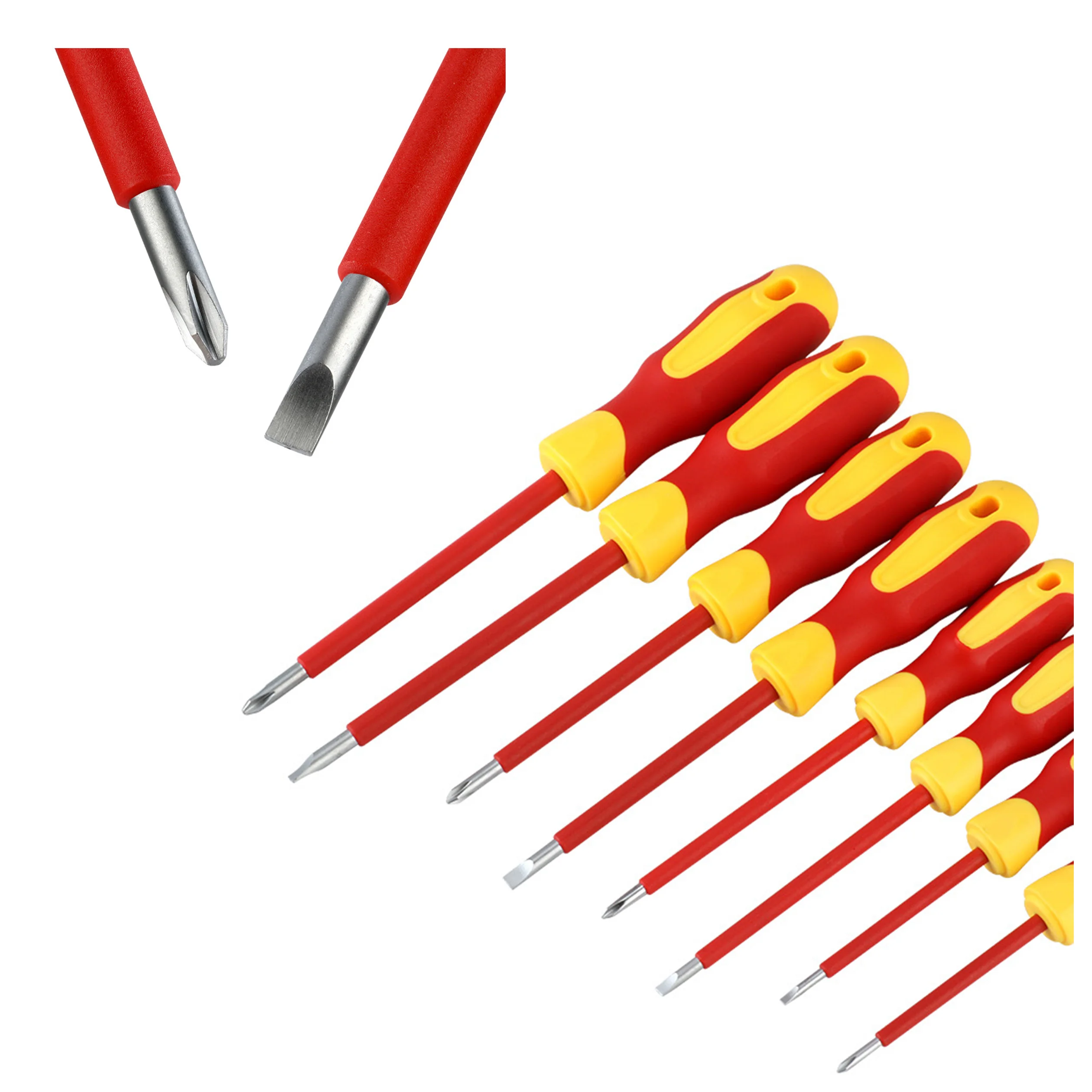 

Mechanical Tools Kit Professional Insulated Screwdriver Set 8 In 1 With PH SL Bits CR-V Material For Electrician Home Appliance