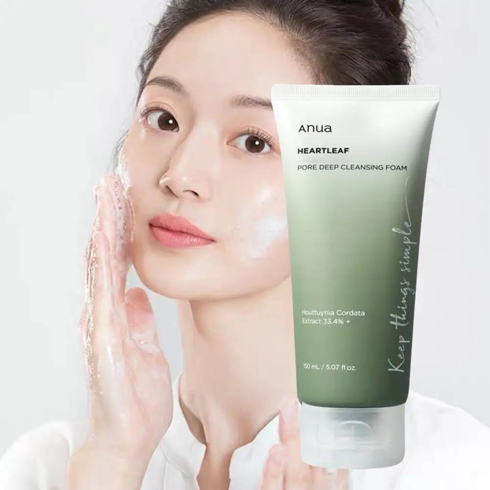 Korean Deep Cleaning Facial Cleanser Moisturizing Refreshing Oil Control Not Tight Cleanser Dense Foam Skin Care 150ml