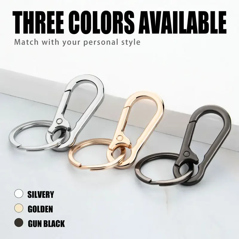 Metal Carabiner Clip Keychain Carabiner Shap Keyring Key Chain Ring Clip Holder Organizer for Home Car Keys Key Finder Women Men