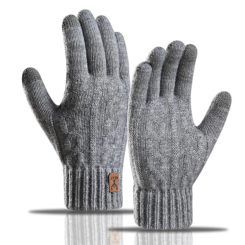 1 Paar Baumwoll-Winterhandschuhe, empfindlicher Touch, wasserdicht, winddicht, Touchscreen-Handschuhe, Reißverschluss, Winter, warme Fahrradhandschuhe, Fäustlinge