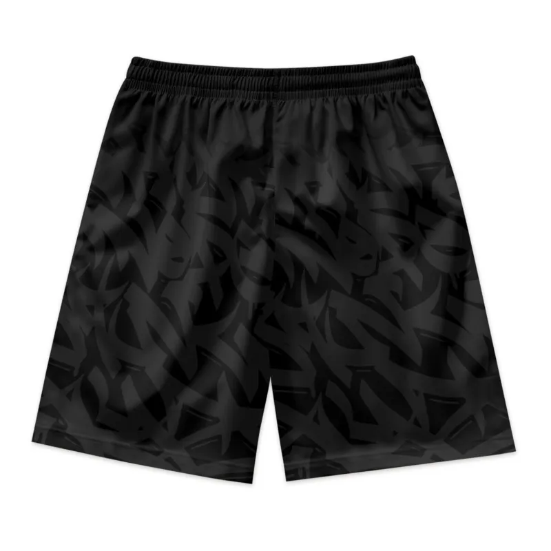 Fury Skulls Print Men's Polyester Drawstring Waist Shorts Quick Dry Breathable Beach Shorts Casual Sport Shorts