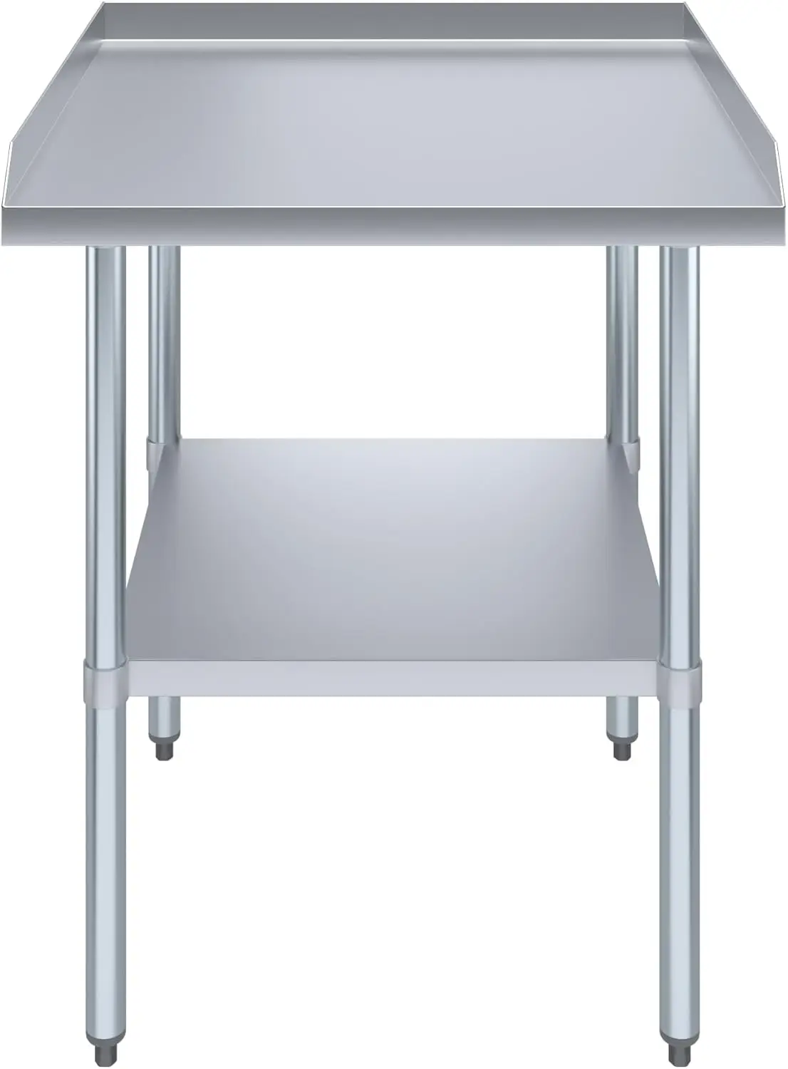 

Commercial Work Table with Backsplash and Sidesplashes | NSF (Stainless Steel Table with Sideguards, 30" Long x 30" Deep)