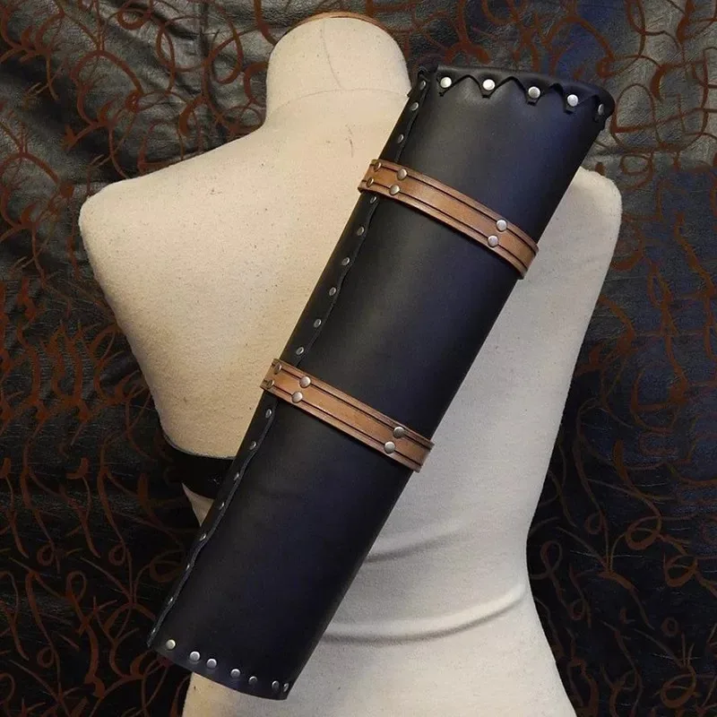 Medieval Renaissance Arrow Holder Traditional Shoulder Belt Quiver For Bow Hunting Archery Larp Hunter Archer Cosplay Costume