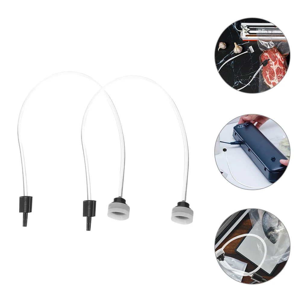 2 szt. Maszyna do pakowania próżniowego wąż do zgrzewania żywności rurki 4600X230X230CM plastikowy adapter do mocowania kuchennego