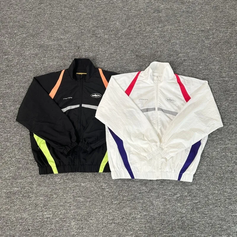 

Thin Spor Men's Windbreaker Coat Jaet Stand Collar Spring Faion Urban Cotton Blend Material Zipper Closure Casual Wear