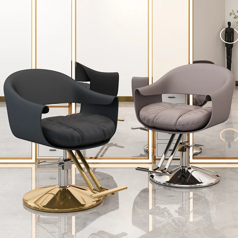 Nordic Luxury Barber Chairs Modern Professional Hairdresser Lift Barber Chairs Simple Comfort Salon Furniture Cadeira FYBC