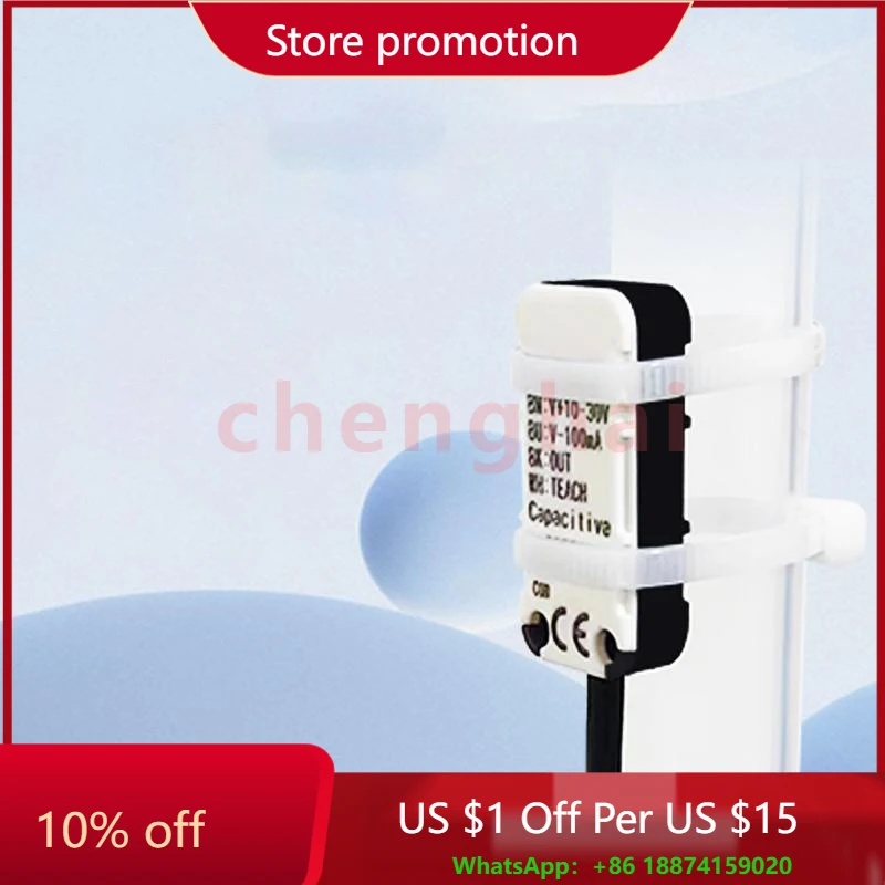 

Capacitive Liquid Level Sensor Detects Viscous Wall Pipe Detection NPN/PNP Adjustable