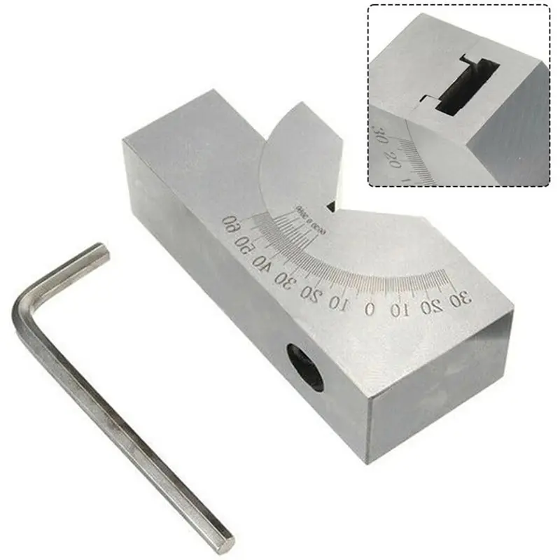 BAAJ-Precision Adjustable V Block 0.01Mm Accuracy For Milling Setup, Nickel Plated Steel Construction