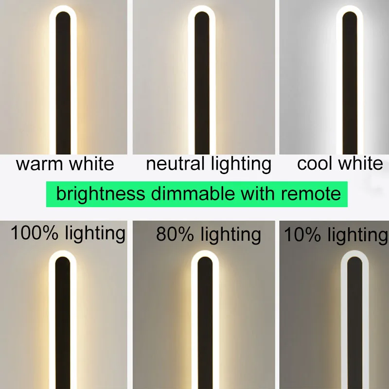 Waterproof Wall Lamp LED Outdoor Lighting IP65 Aluminum Wall mounted Garden Villa porch Sconce Light 110V 220V Sconce Luminaires