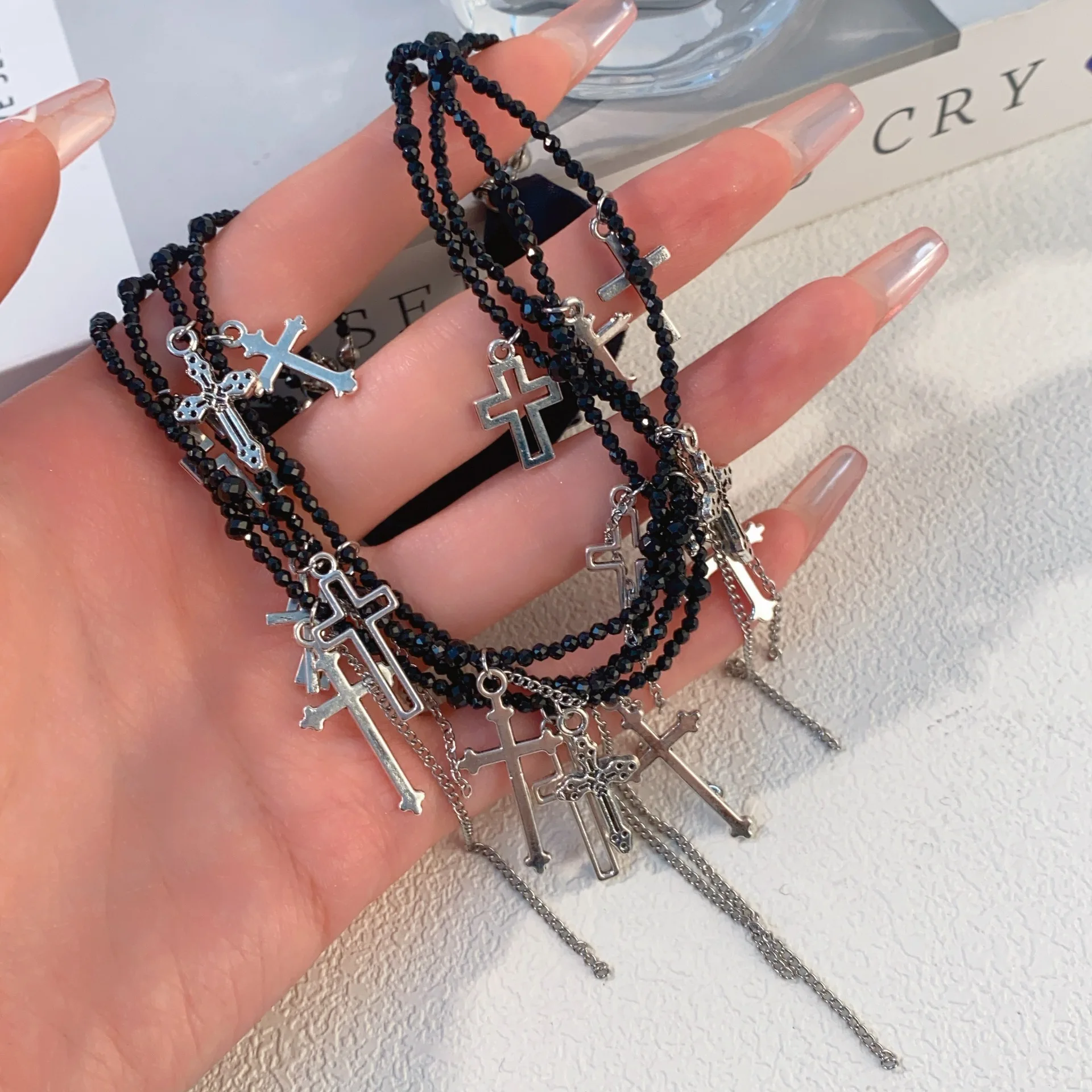 القوطية الصليب شرابات قلادة قل - مراجعة Women Fashion Jewellery وسعره