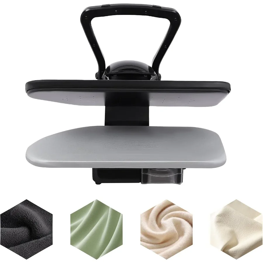 Inteligentna prasa parowa 1600W Profesjonalna cyfrowa prasa parowa z 5 funkcjami do tkanin, ekran dotykowy LED, sterowanie głosowe