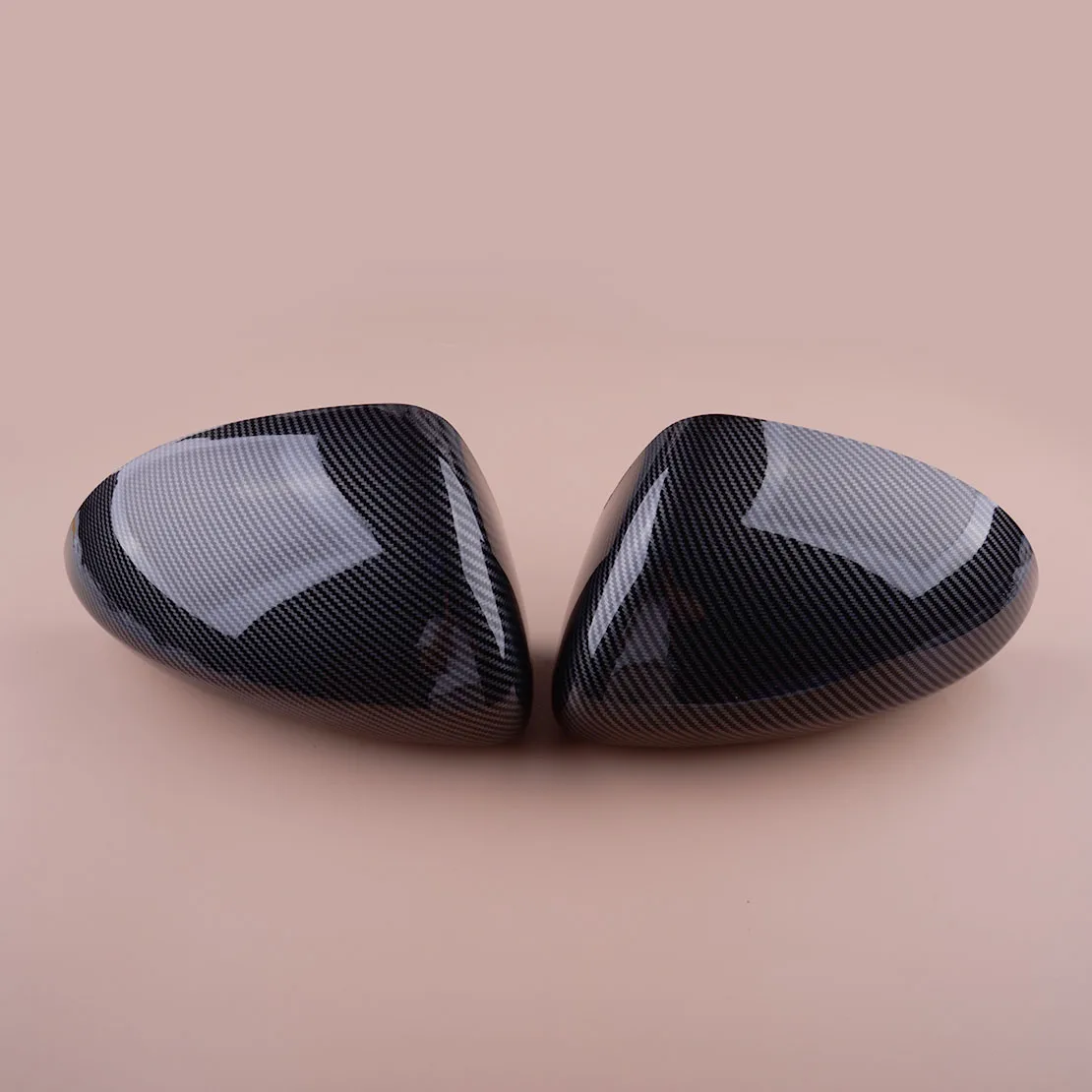 

1 Pair Side Door Wing Mirror Cover Cap Fit for Vauxhall Corsa D E 2014 Carbon Fiber Texture ABS