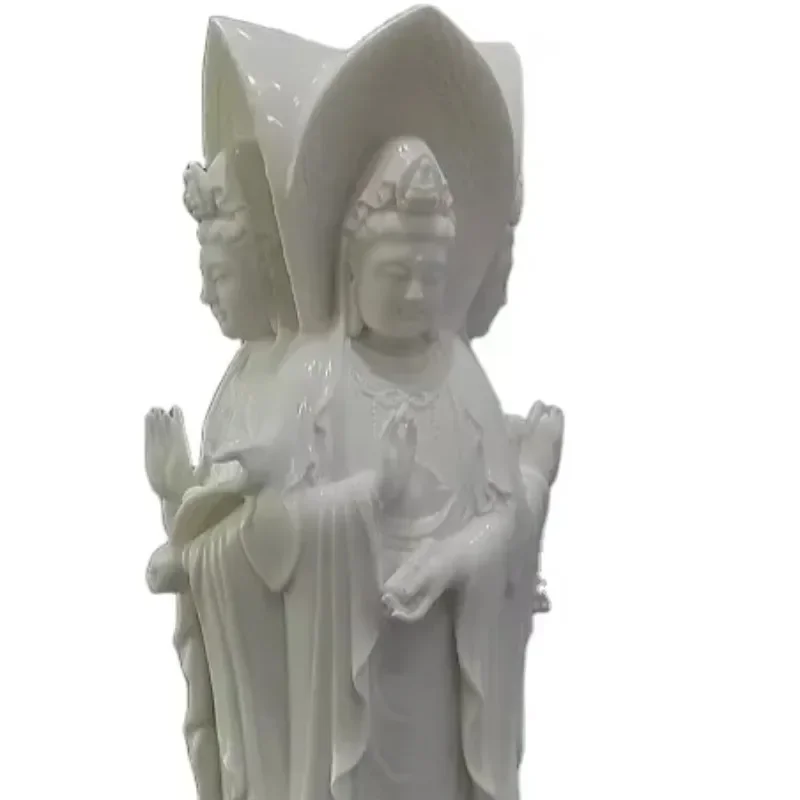 

White Marble Buddha Statue Kwan Yin Stone Statue Goddess of Mercy Avalokiteshvara Bodhisattva Statue