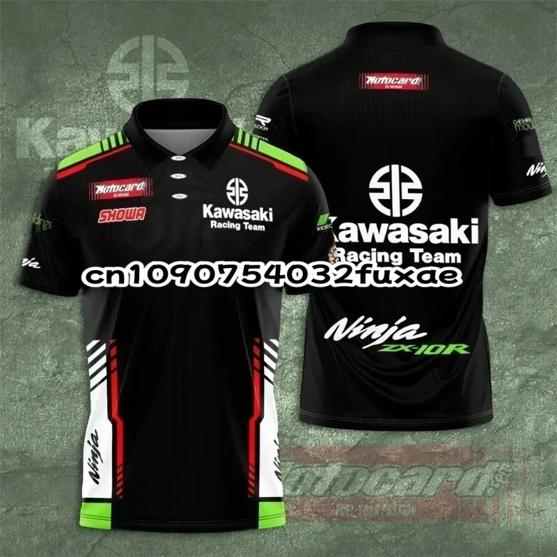 

MOTO Kawasaki Best-selling Men's Quick-drying POLO Shirt T-shirt 26 High-end Luxury Cycling Short-sleeved Comfortable Casual Top