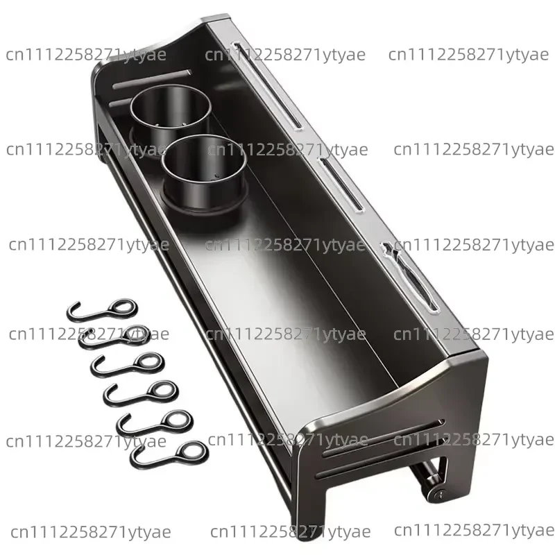 No Drilling Stainless Steel Tool Holder, Wall-mounted Storage Rack
