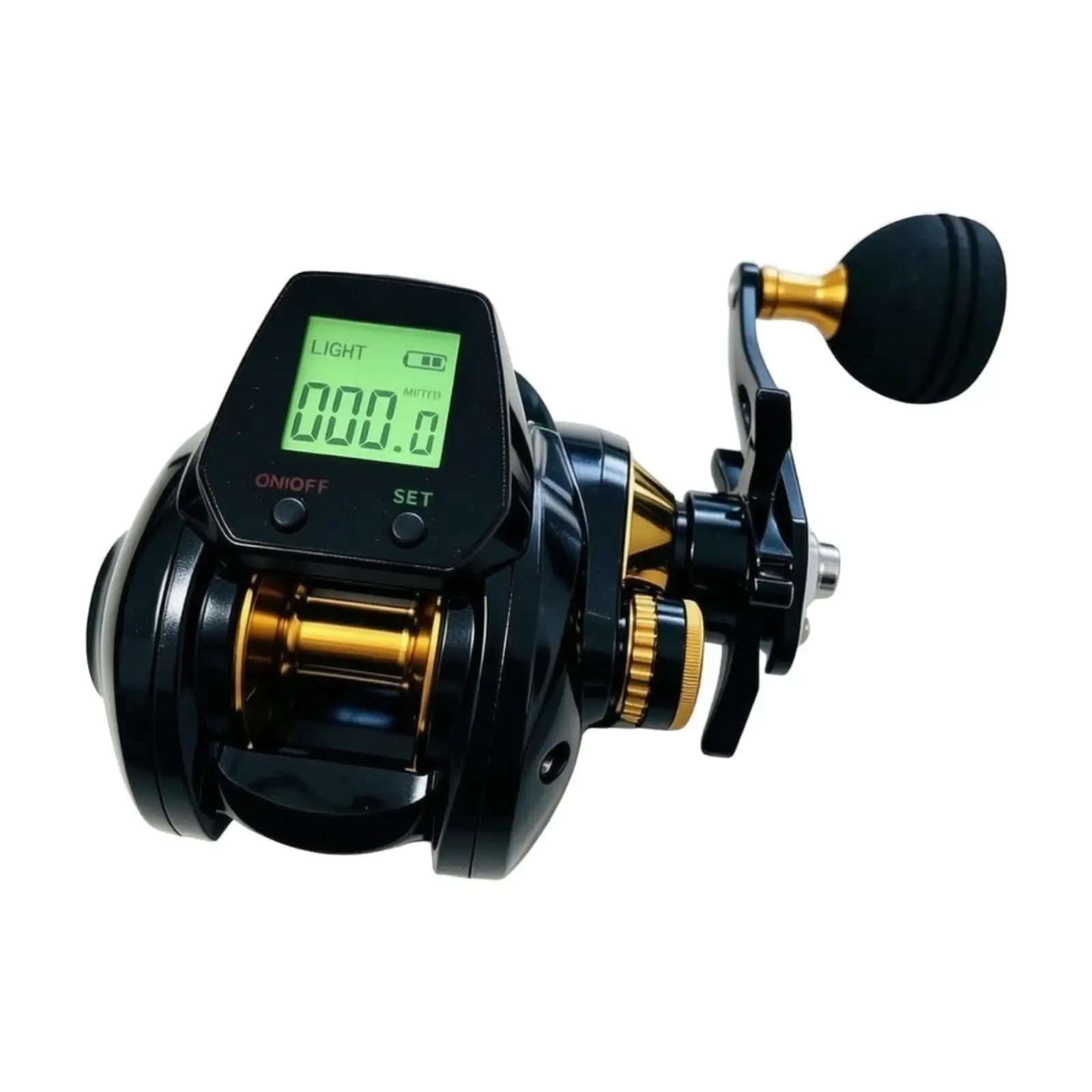 Electric Fishing Reel with Digital Depth Display EVA Handle Knob 10kg Drag Power USB Waterproof Port for Boat Use