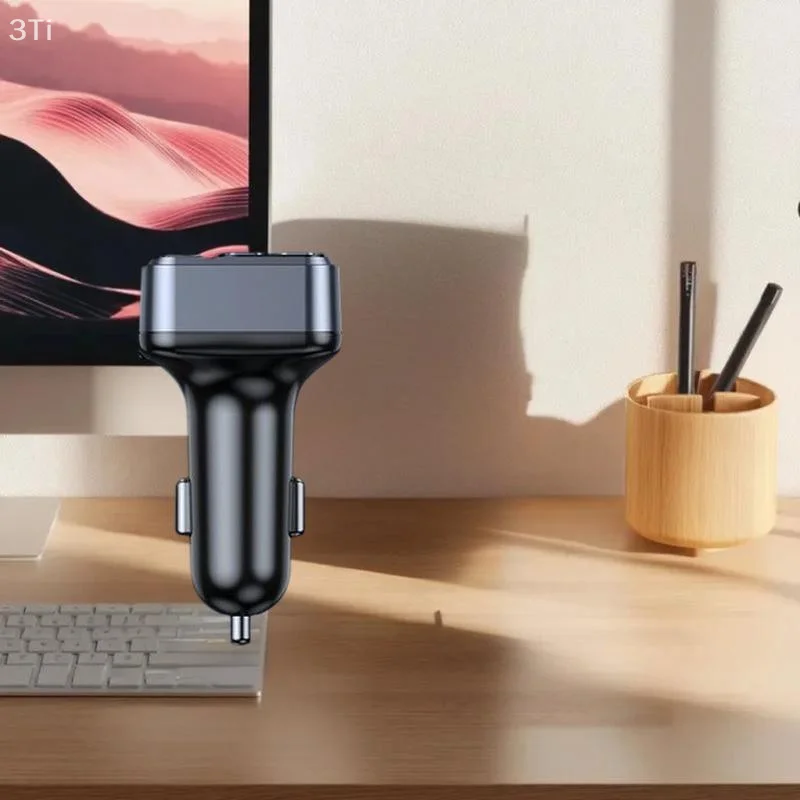 Bluetooth 5.1、ハンズフリーマイク機能、MP3プレーヤーを備えた30W PDスピードチャージャーカーラジオ