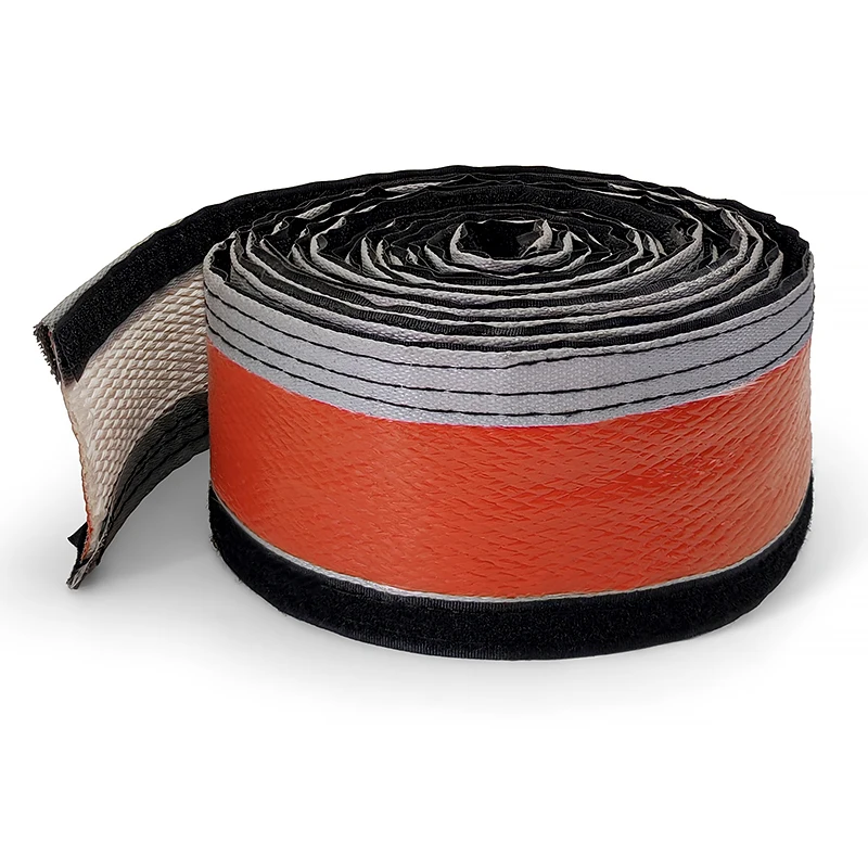 1M Self-Adhesive Silicone Coated Fiberglass Braided Sleeve High Temp Fire Resistant Insulation Tube Cable Pipe Heat Protection