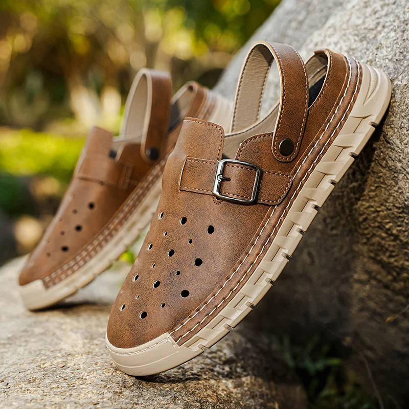 Breathable Men's Sandals, Lightweight and Durable, Suitable for Everyday Casual Wear, Jogging, Beach, and Vacation Outfits