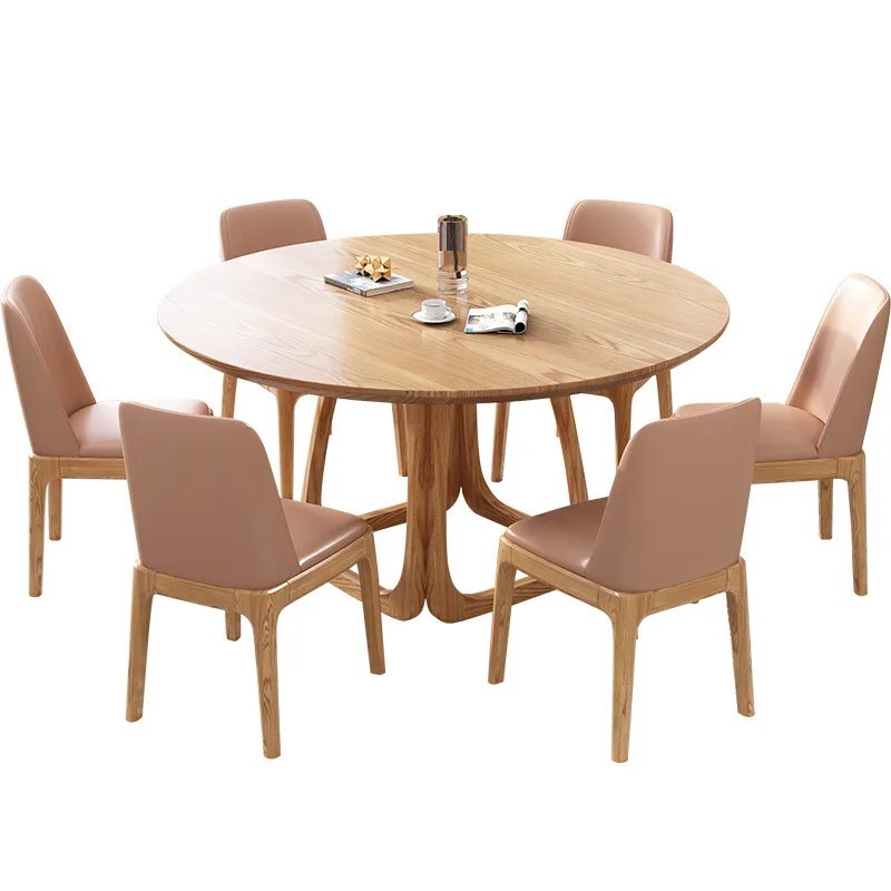 

Nordic solid wood dining table, small apartment ash wood dining table and chair combination