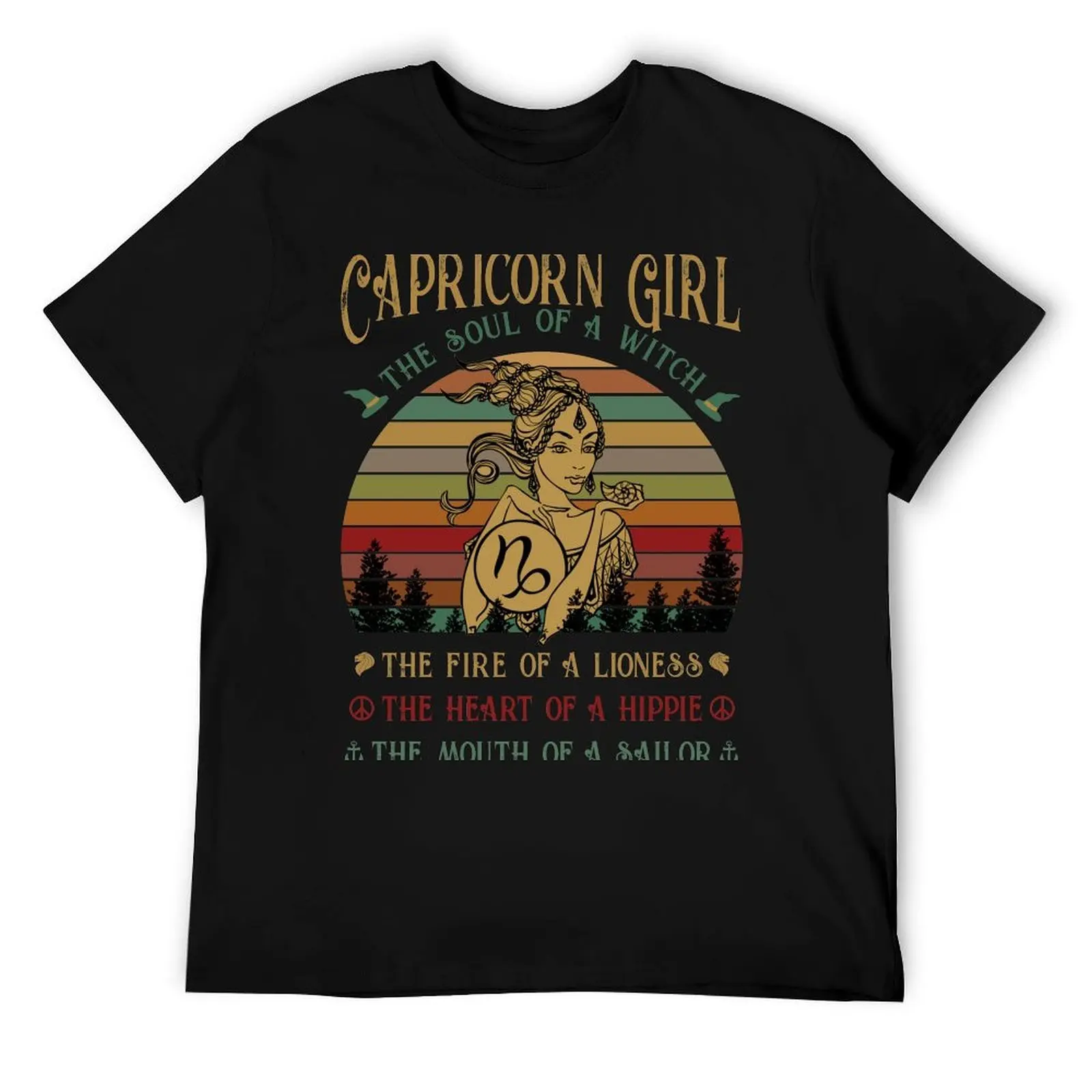 

Capricorn Girl The Soul Of A Witch Awesome T shirt T-Shirt man t shirt cotton T-Shirt