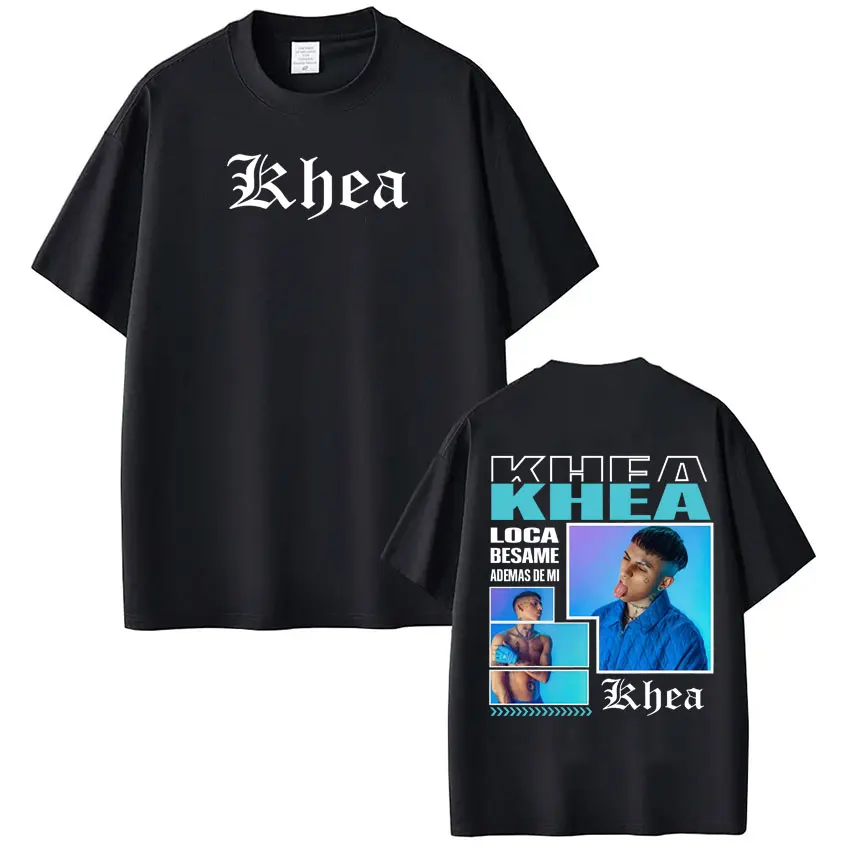 

Rapper KHEA Album Double-sided Print T Shirt Men's Hip Hop Vintage Cotton Short Sleeve T-shirt Oversized High Quality T Shirts