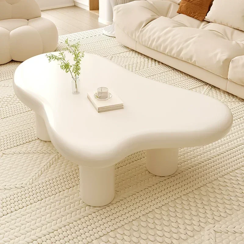 Cream Simple Modern Tea Coffee Table Clouds Tea Table House Lonely Wind Nordic Home Living Room Small Apartment Shaped Furniture