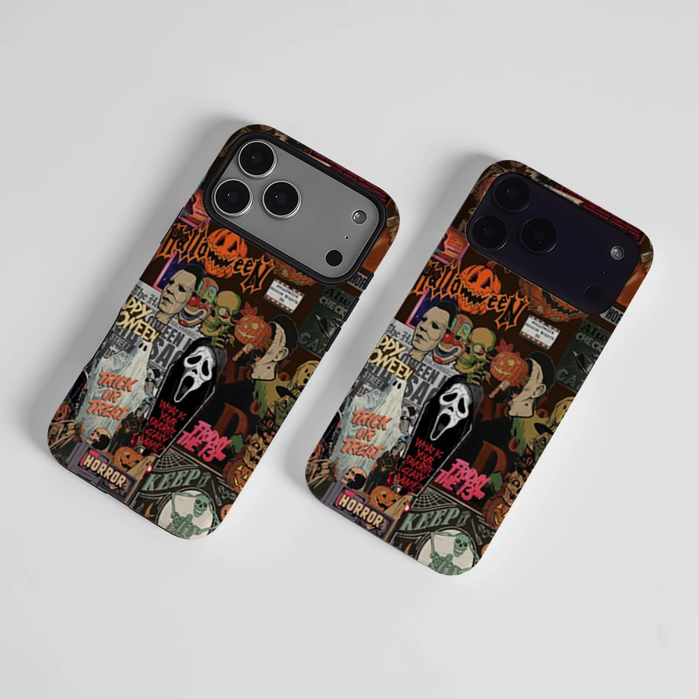 CaseLumi Matte Bumper für MagSafe Hülle für iPhone 17 16 15 14 Plus 13 Pro Max Stoßfeste Harte PC-Hülle Horrorfilm Halloween Cover – Detail 5