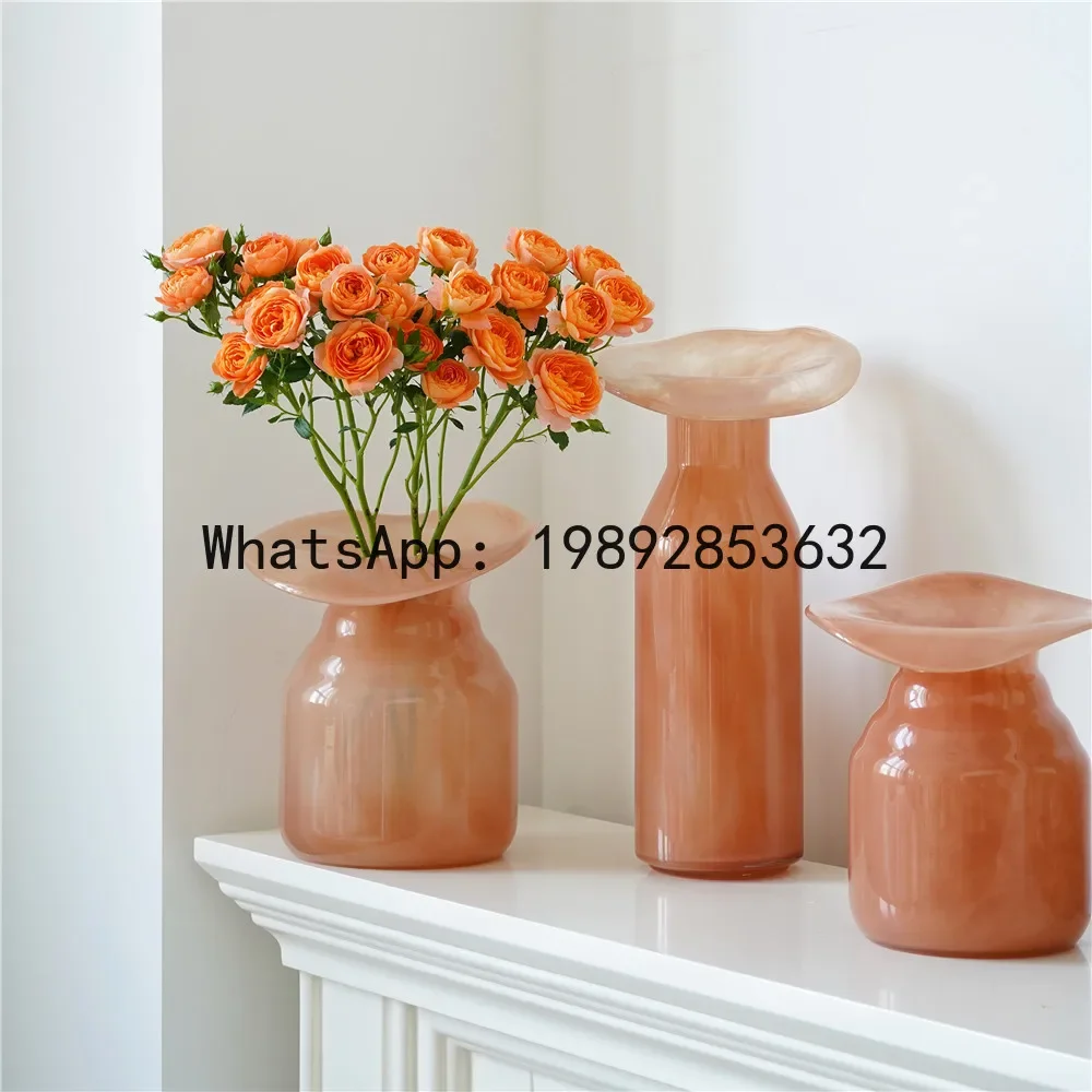 Glass Vase Wide-mouth Hydroponic Bottles Colorful Flower Vase Terrarium Flower Arrangement Accessories Home Decoration