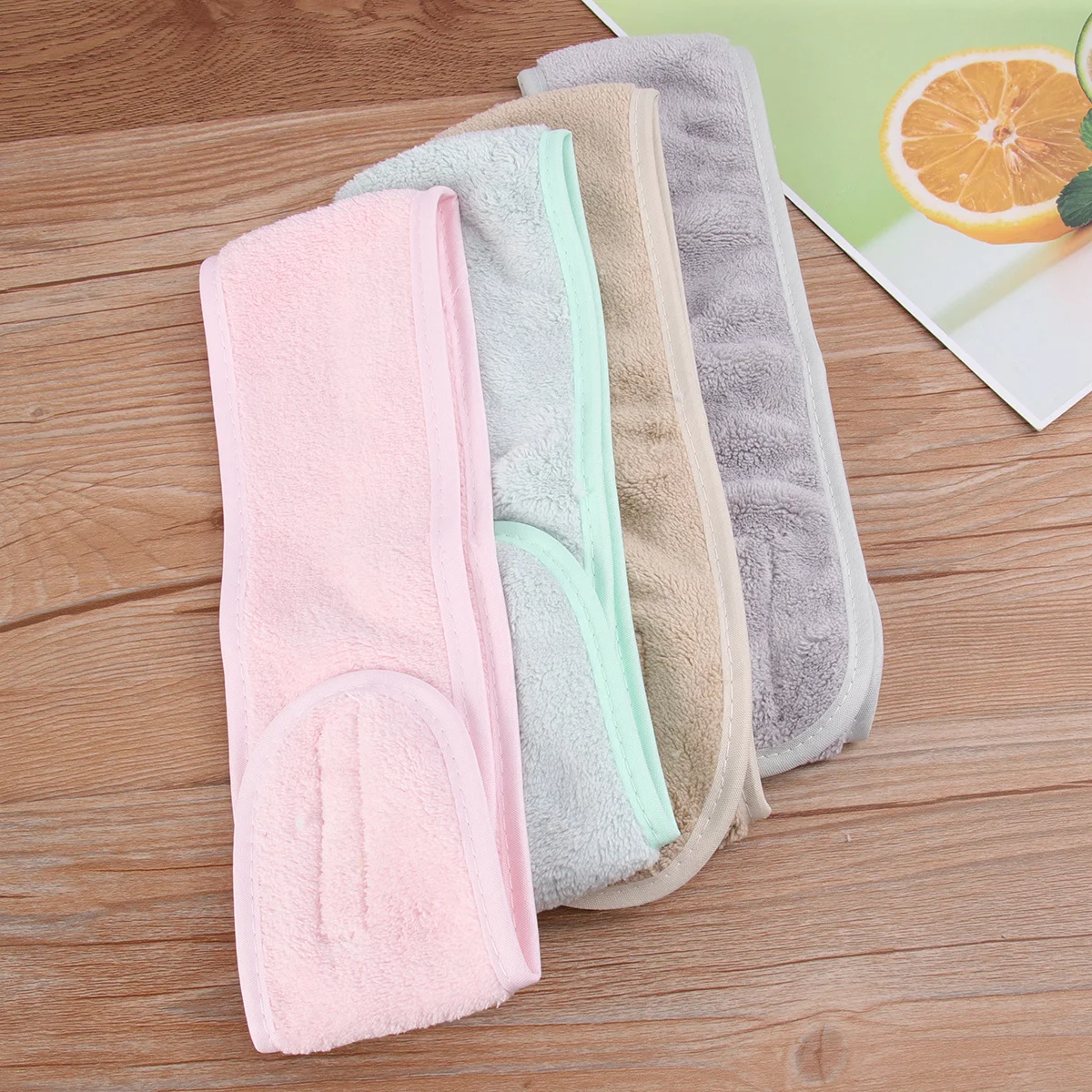 

4Pcs Adjustable Headbands Women's Soft Elastic Hair Band for Shower Face Washing Daily Wear Headband