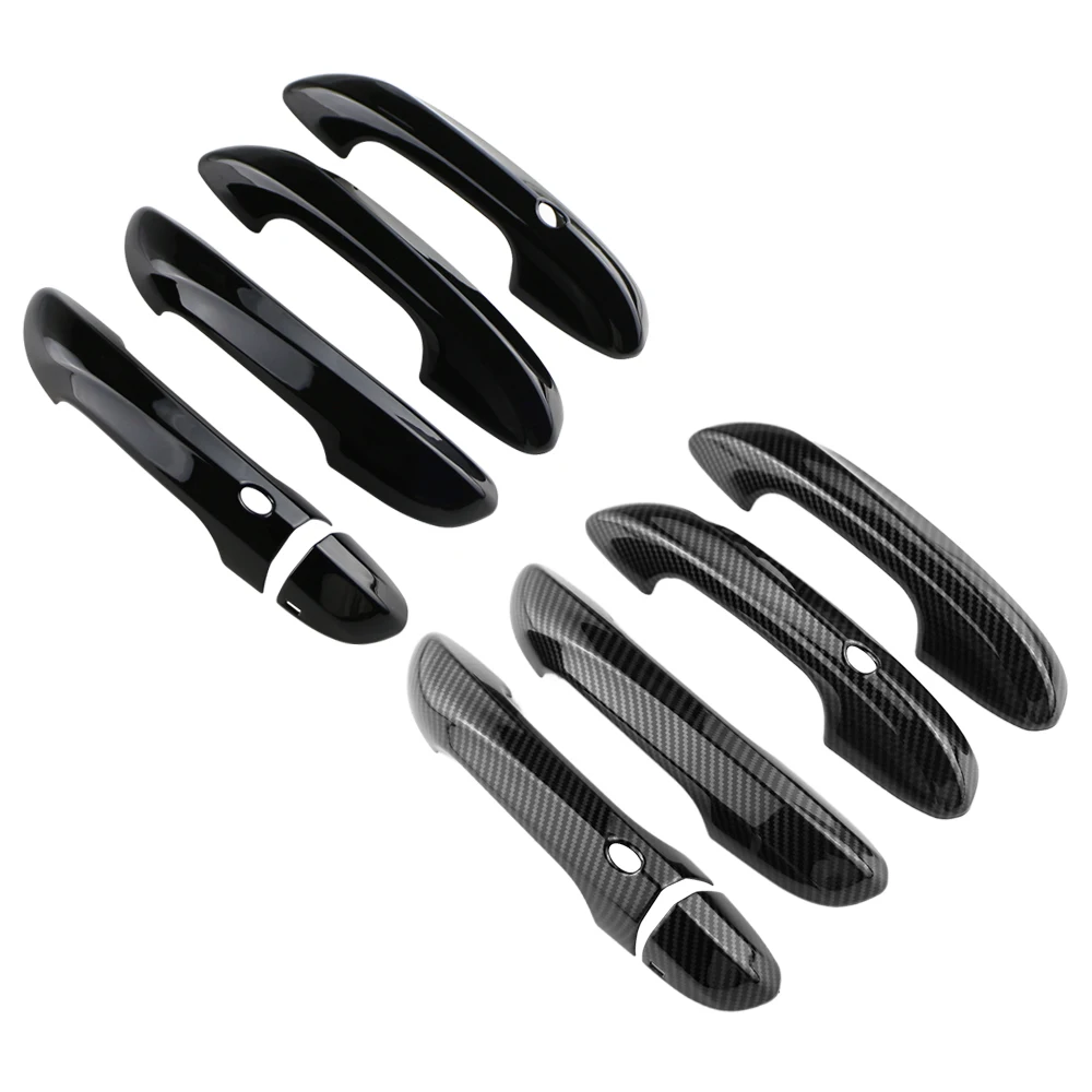 LHD Carbon Fiber Car Door Handle Cover Sticker Exterior Mouldings for MG4 MG 4 EV 2022 2023 2024 ACC.