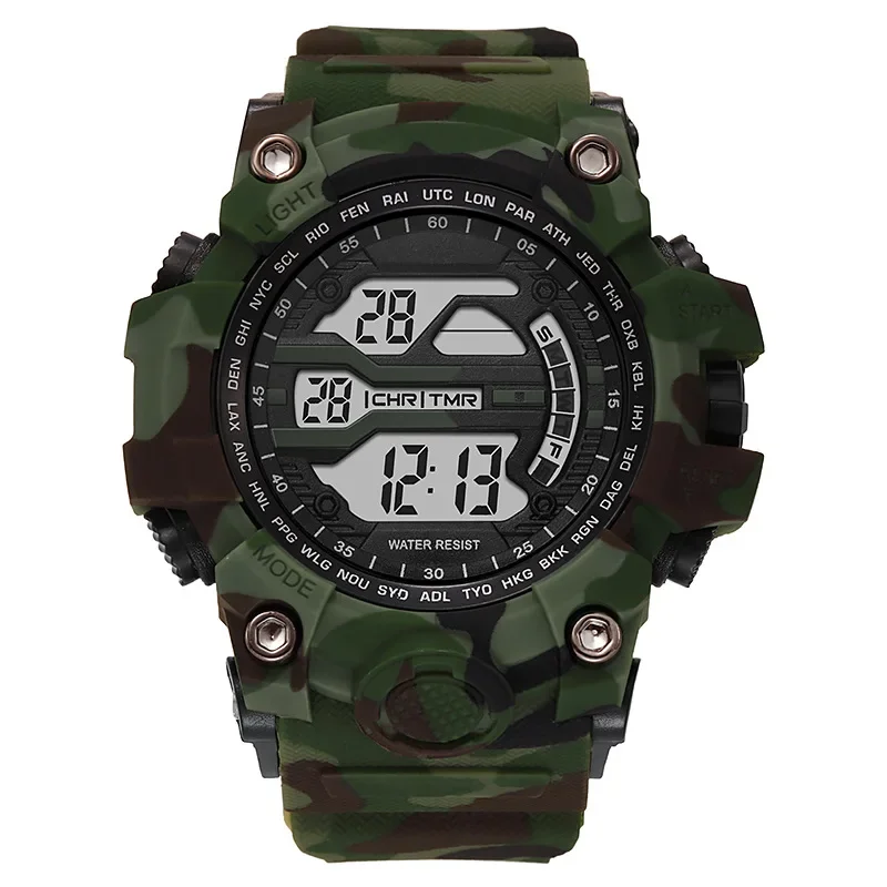 YIKAZE Sports Watches for Man Luminous Men's Sport Digital Watch Waterproof Electronic Wristwatch for Kids Children Student
