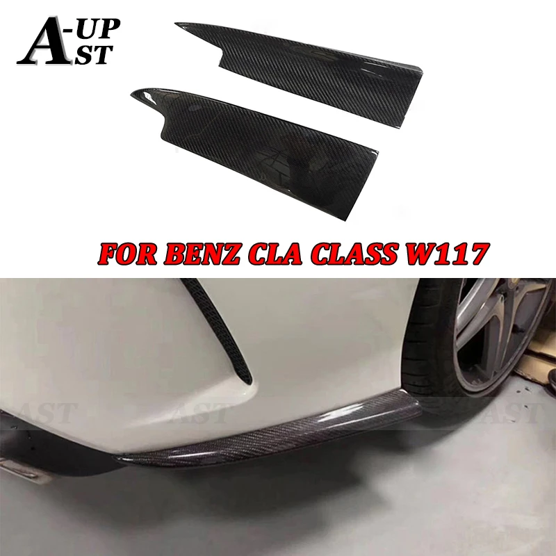 

For Mercedes Benz CLA Class W117 CLA200 260 Carbon Fiber Behind Wrap Angle Anti-collision Rear Bumper corner Splitter Body Kits