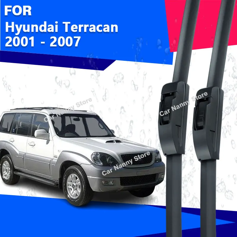 

Щетки лобового стекла для Hyundai Terracan 2001-2007, автомобильные дворники, резиновая полоса, мягкая резина, стеклоочиститель, 2002 2003 2004