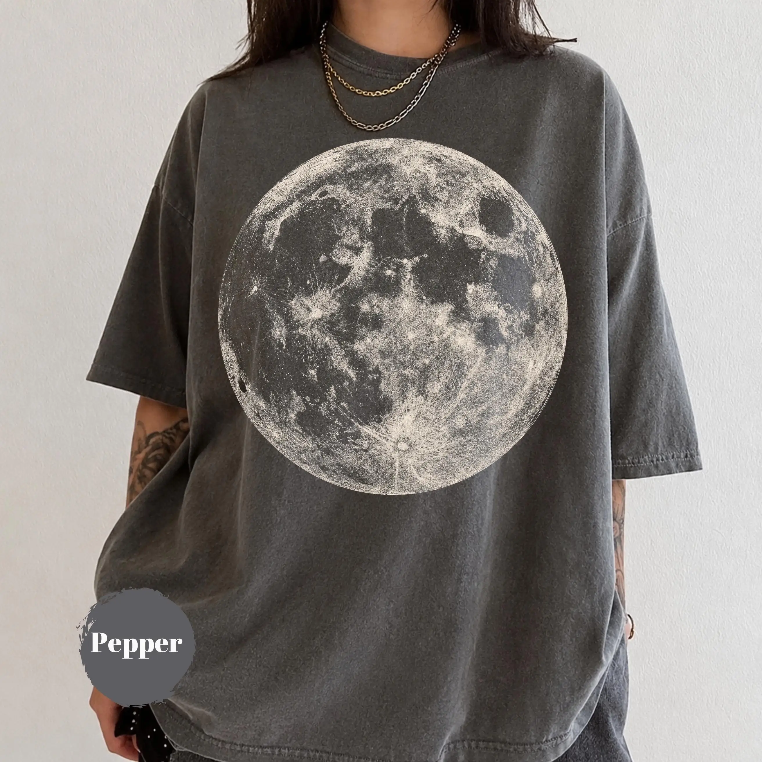 Full Moon Shirt, Vintage Moon Graphic Tee, Rustic Night Sky Apparel, Celestial Nature Shirt, Lunar Lover Gift